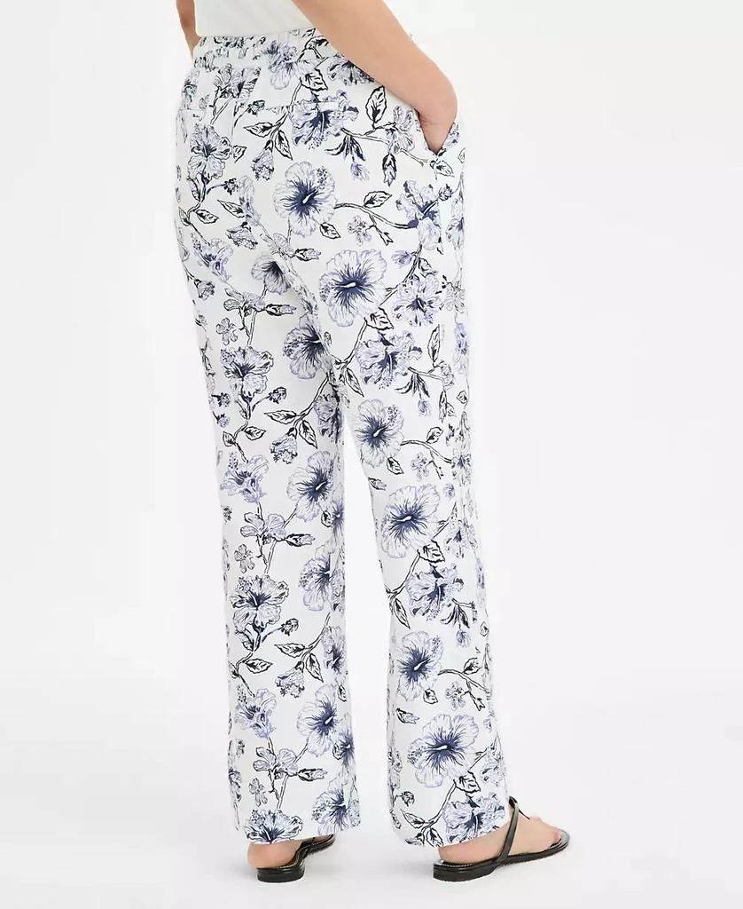Charter Club Women's Floral-Print 100% Linen Pants, Exclusively at Macy's 4