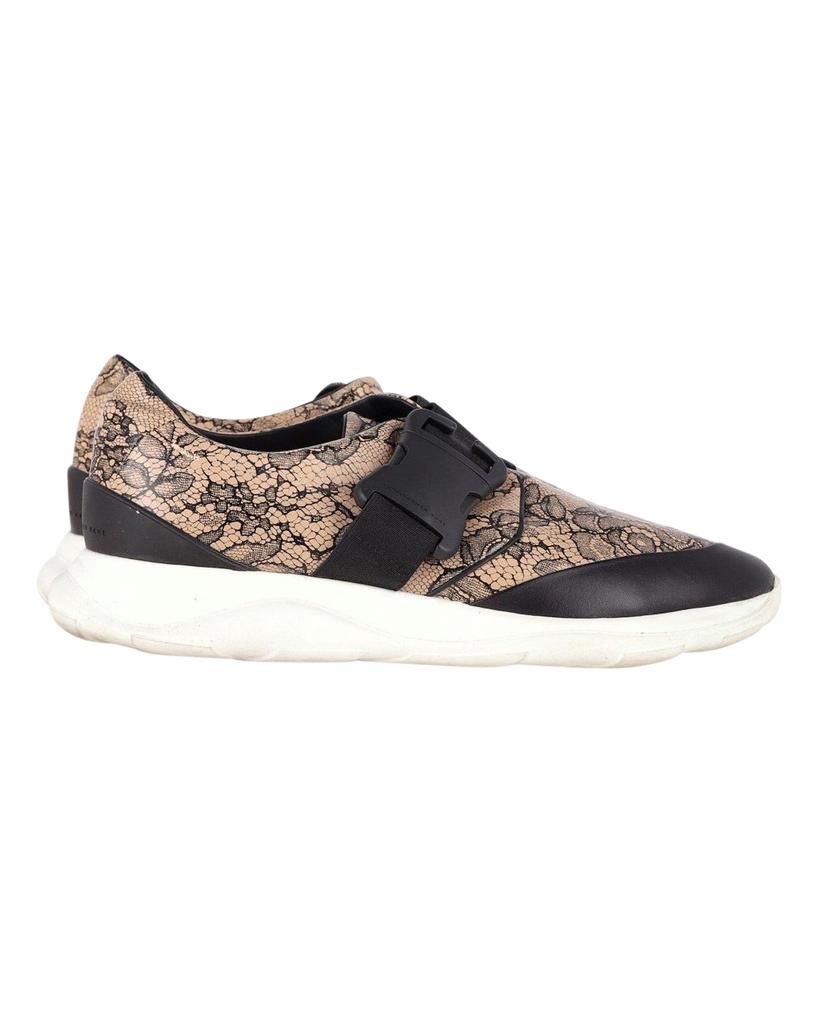 christopher kane Christopher Kane Lace Pattern Sneakers in Beige Leather