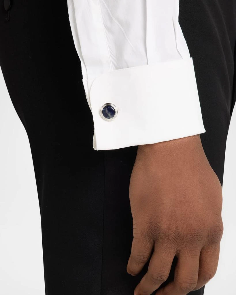 Tateossian Men
s Cabochon Sodalite Round Cufflinks 2
