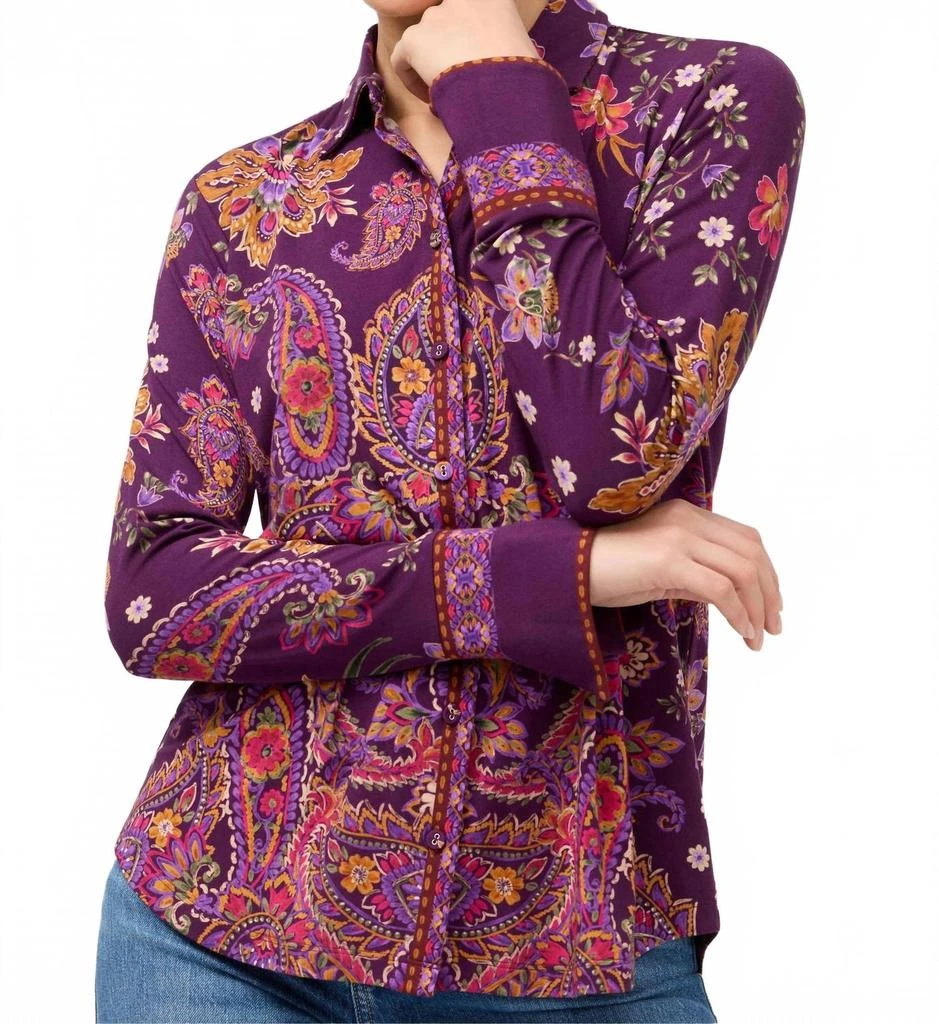 Johnny Was Janie Favorite Button Front Shirt In Domitila Scarf 2