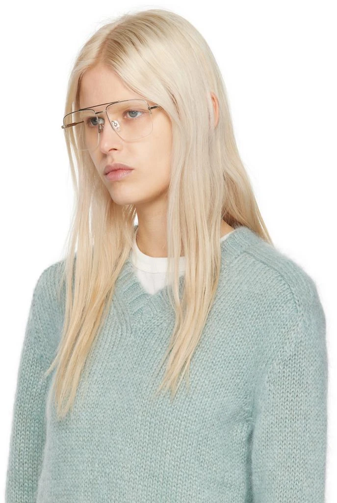 Gucci Silver Aviator Glasses 4