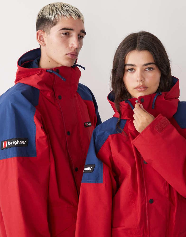 Berghaus Unisex meru mountain gore-tex jacket in red/blue – On