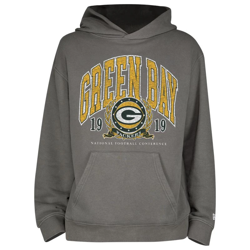 New Era New Era Packers Fitted Pullover Hoodie - Men's 1