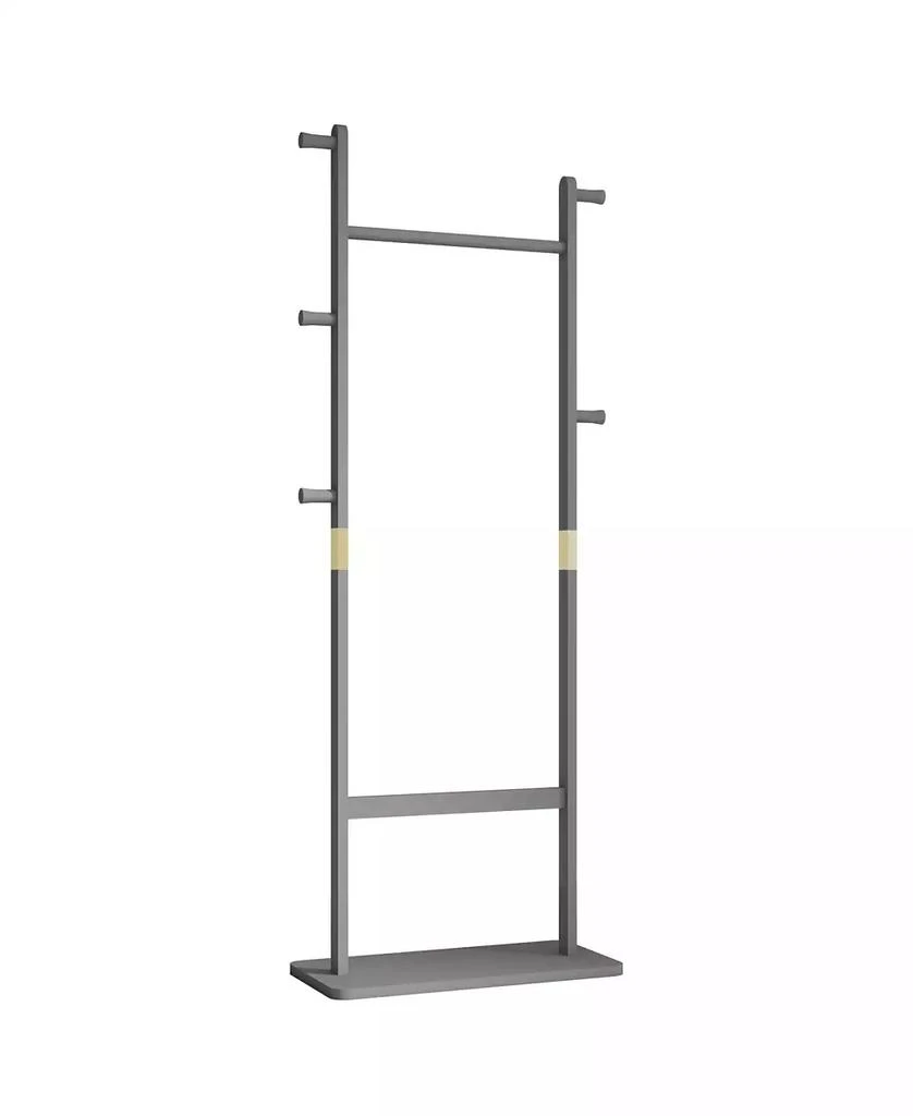 Streamdale Furniture Streamdale Athenian Grey Coat Rack Solid Wood, Easy Assembly, Ideal for Entryway or Bedroom 5