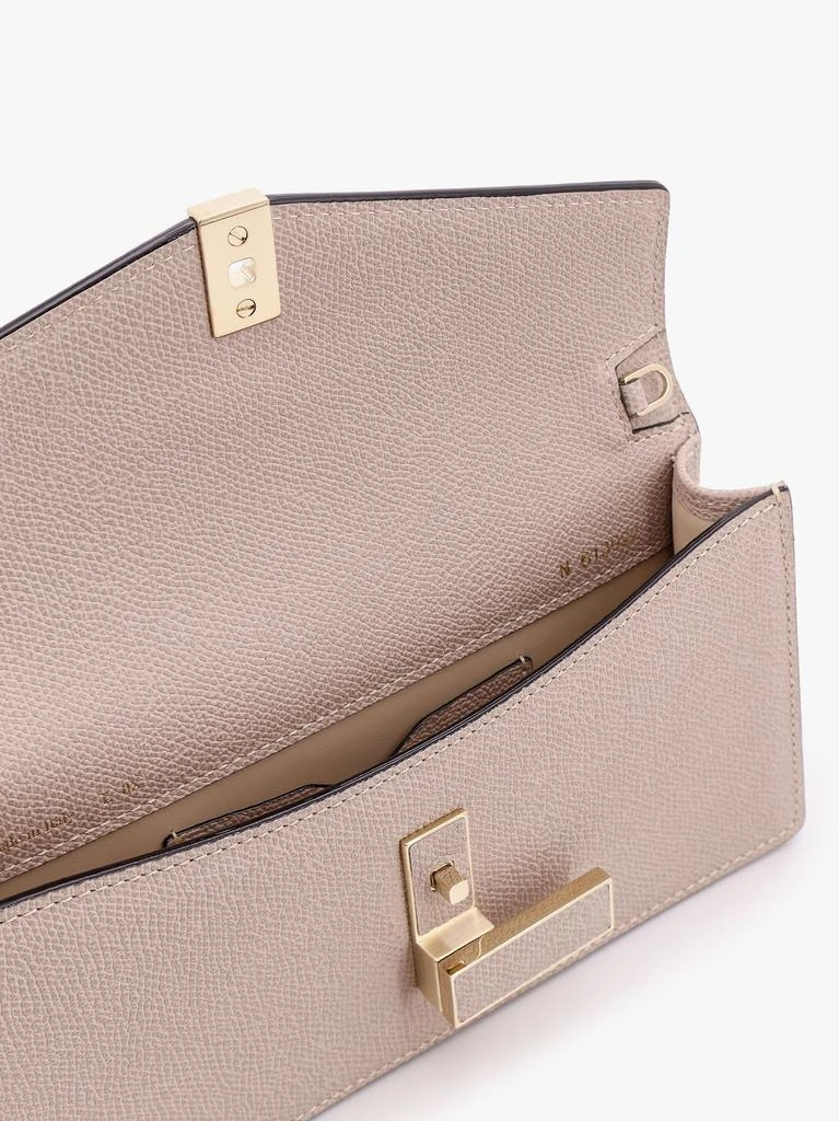 VALEXTRA Leather clutch with metal detail 4