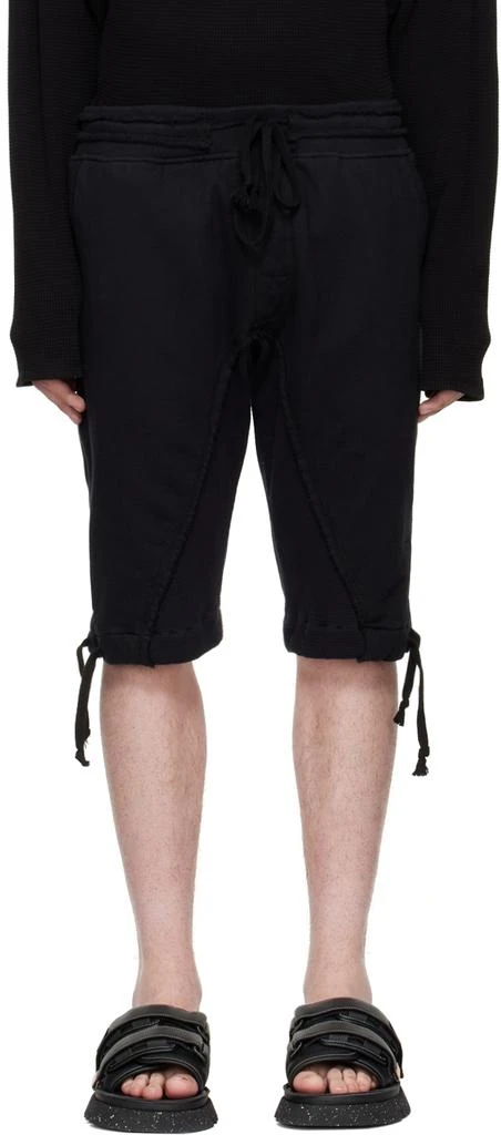 Greg Lauren Black Cotton Shorts 1