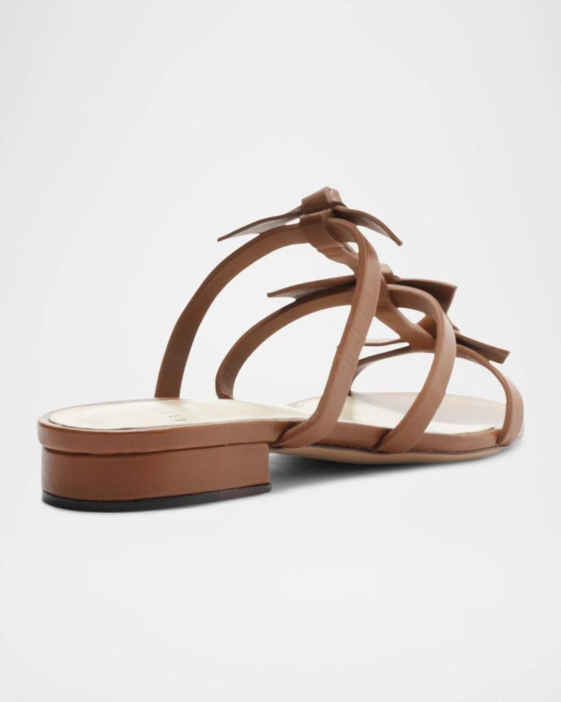 Alexandre Birman Lolita Leather Bow T-Strap Slide Sandals 3