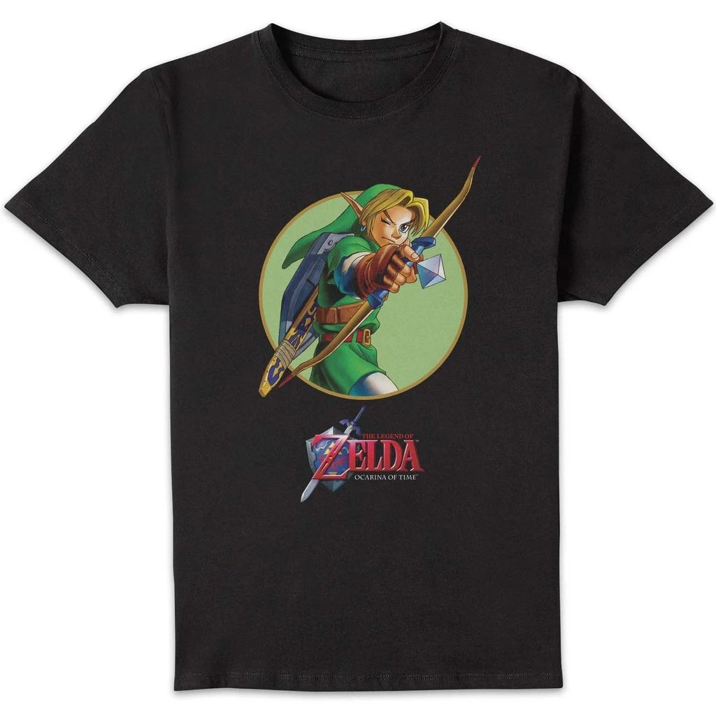 Nintendo The Legend of Zelda Ocarina Circle Unisex T-Shirt - Black 1