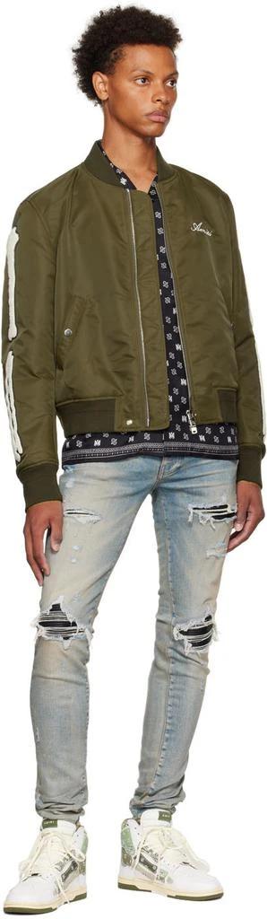 AMIRI Green Bones Bomber Jacket 4
