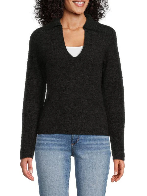 Vince Alpaca Blend Polo Sweater 1
