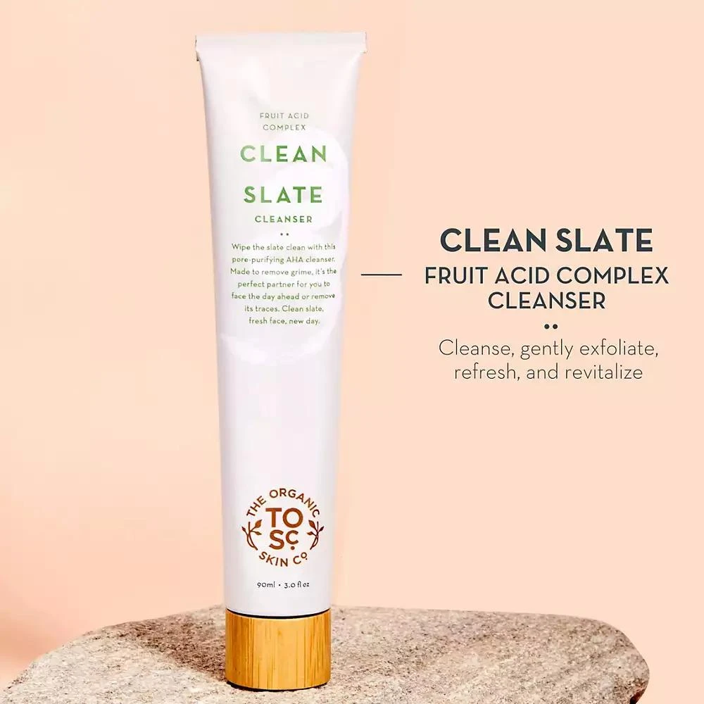 The Organic Skin Co. Facial Wash | Clean Slate by | Face Wash for Women and Men | Face Care | Exfoliating Face Wash with AHA | Gentle Face Cleanser for Acne Treatment | Natural Face Wash and Face Exfoliator | 3 Fl Oz 2