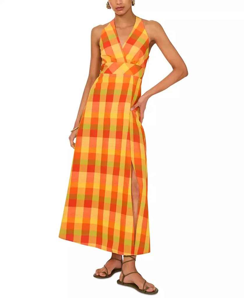 plaid halter dress Dunia Halter Mini Dress