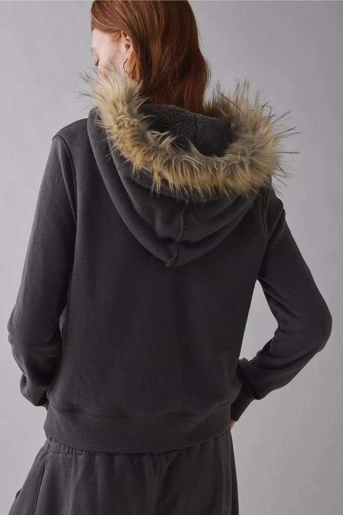 Out From Under Out From Under Bundle Up Faux Fur Trim Zip-Up Hoodie Sweatshirt 4
