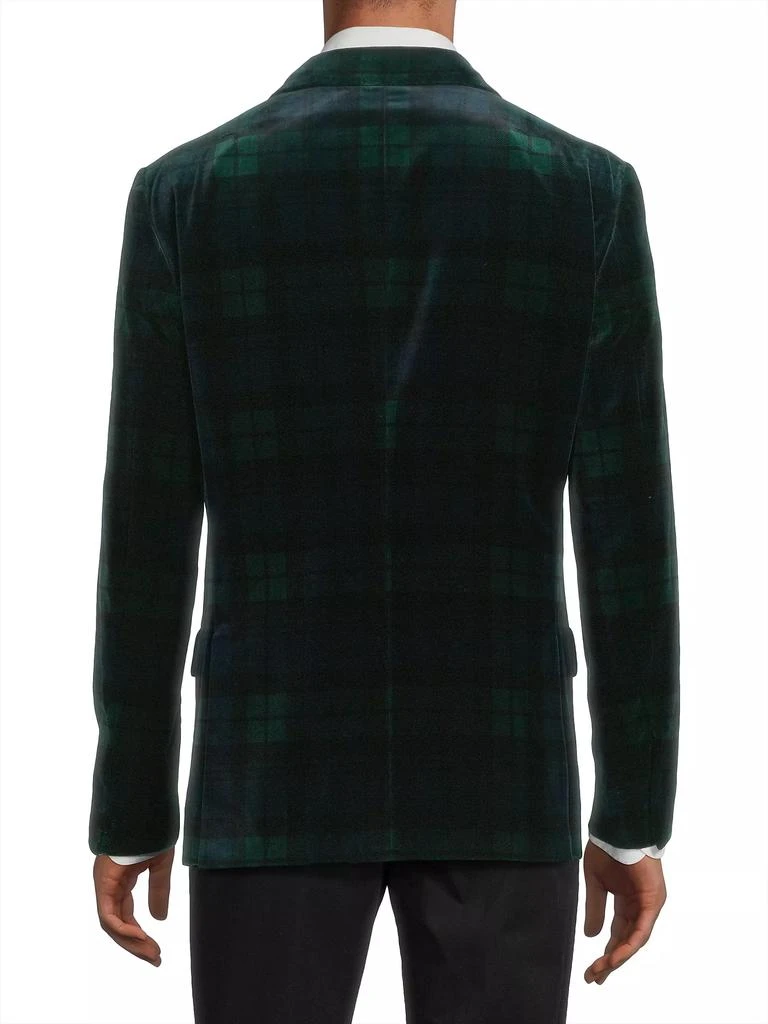 Ralph Lauren Kent Blackwatch Tartan Velvet Sport Coat 5
