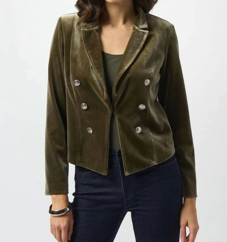 JOSEPH RIBKOFF Joseph Ribkoff - Velvet Knit Fitted Blazer