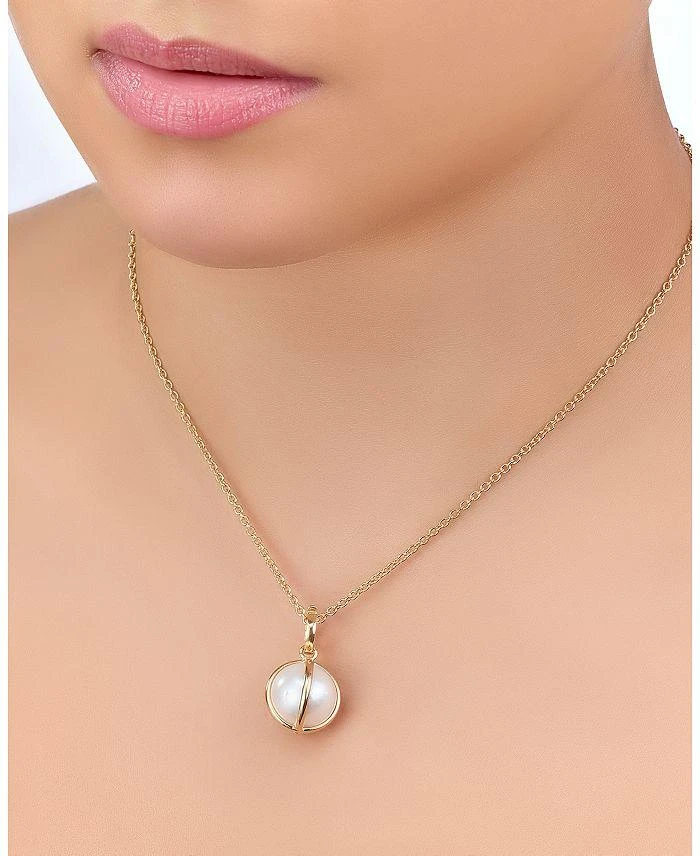 L. Klein 18K Yellow Gold Celeste Cultured Freshwater Pearl Pendant Necklace, 16-18" 2
