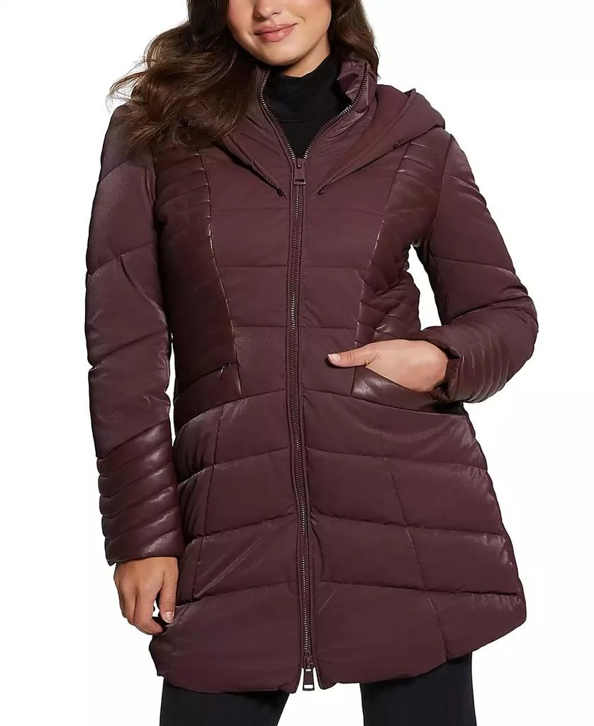 GUESS Women's Oxana Hooded Puffer Jacket 1