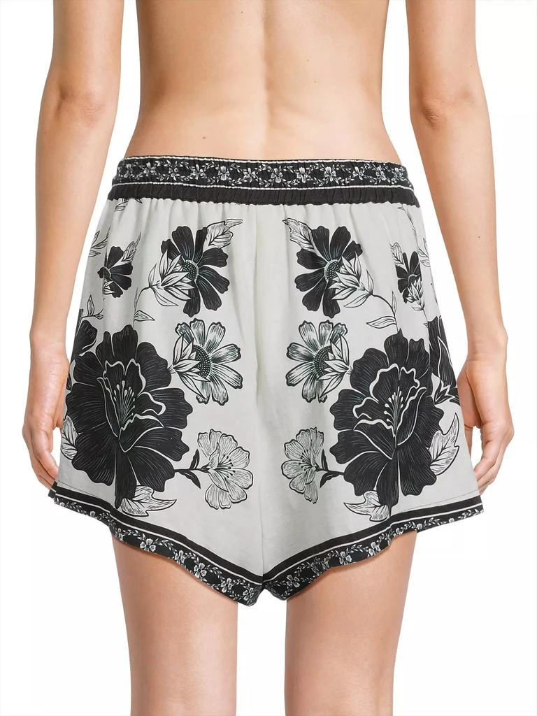 Farm Rio Flower Leopards Cover-Up Shorts 5