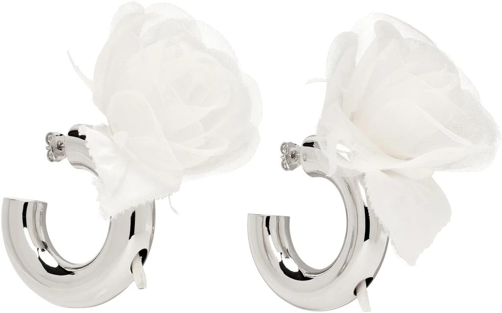 D'heygere SSENSE Exclusive Bridal Capsule Flower Hoop Earrings 2