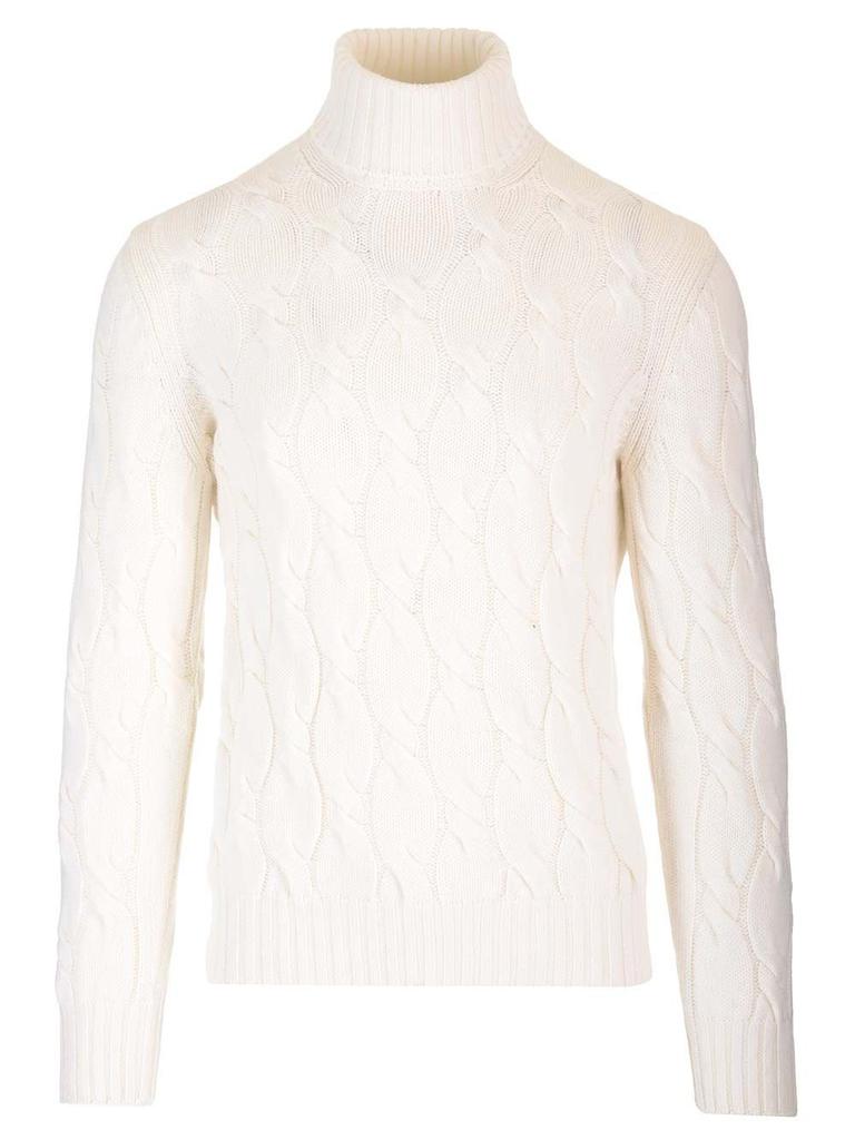 BARBA Barba Roll-Neck Cable Knit Jumper