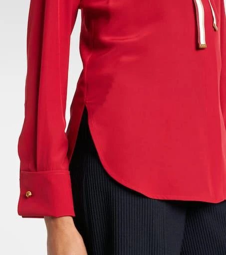 Max Mara Apollo bow-detail silk crêpe blouse 5