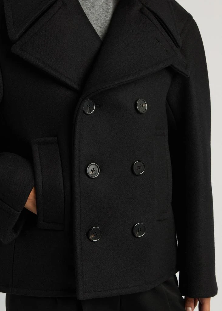 Yves Saint Laurent Double-breasted wool pea coat 5