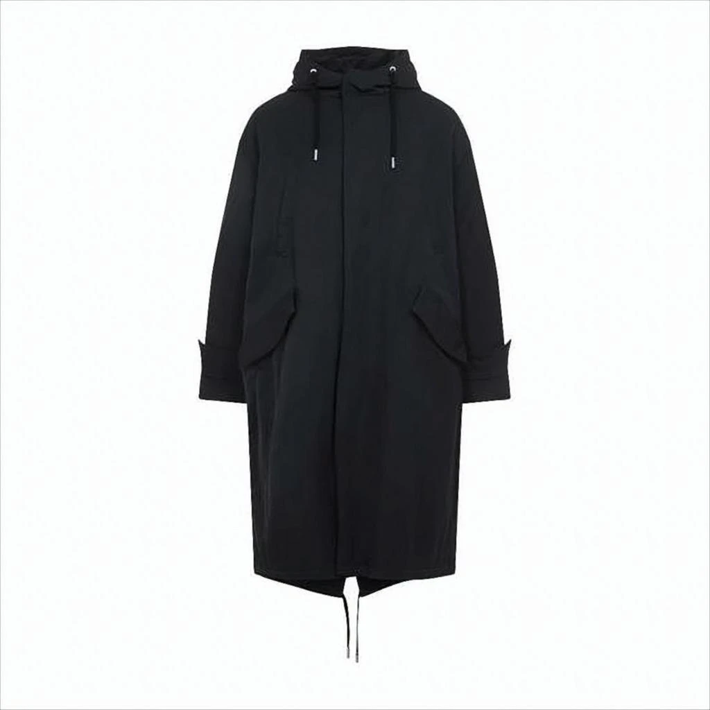 AMI Hooded Long Padded Coat with Adjustable Features