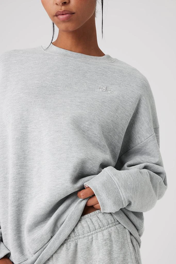 Alo Yoga Accolade Crew Neck Pullover - Athletic Heather Grey 4