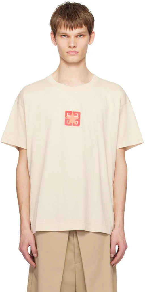 Givenchy Beige 4G Stars T-Shirt 1