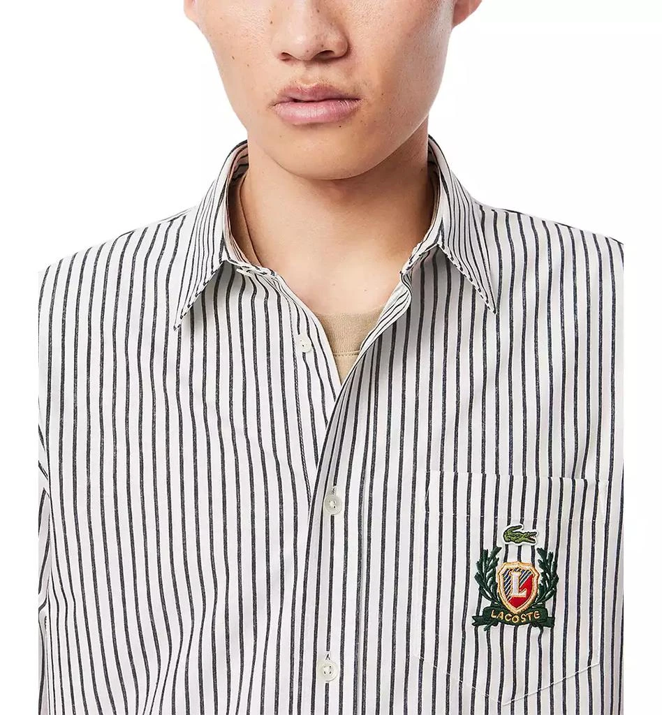 Lacoste Men's Woven Stripe Logo Shirt 3