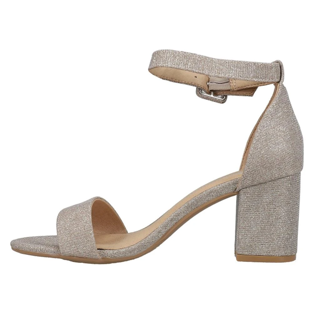 CL By Laundry Jody Shimmer Block Heel Sandals 3