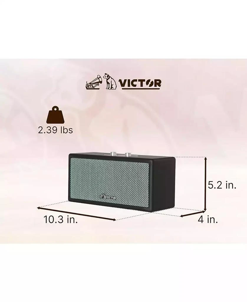 Victor VAS-3003 Portable Bluetooth Speaker with Radio and USB Reader - Cream 3