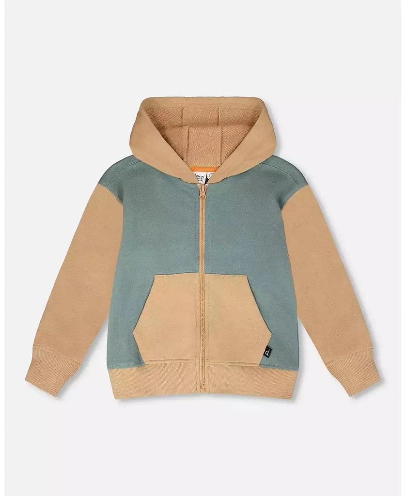 Deux par Deux Baby Boys Hooded French Terry Cardigan