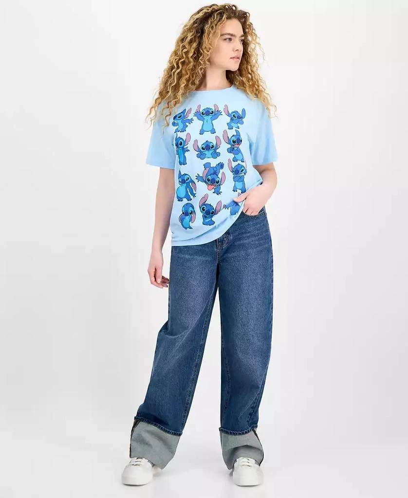 Freeze 24-7 Juniors' Stitch Grid Graphic T-Shirt 2