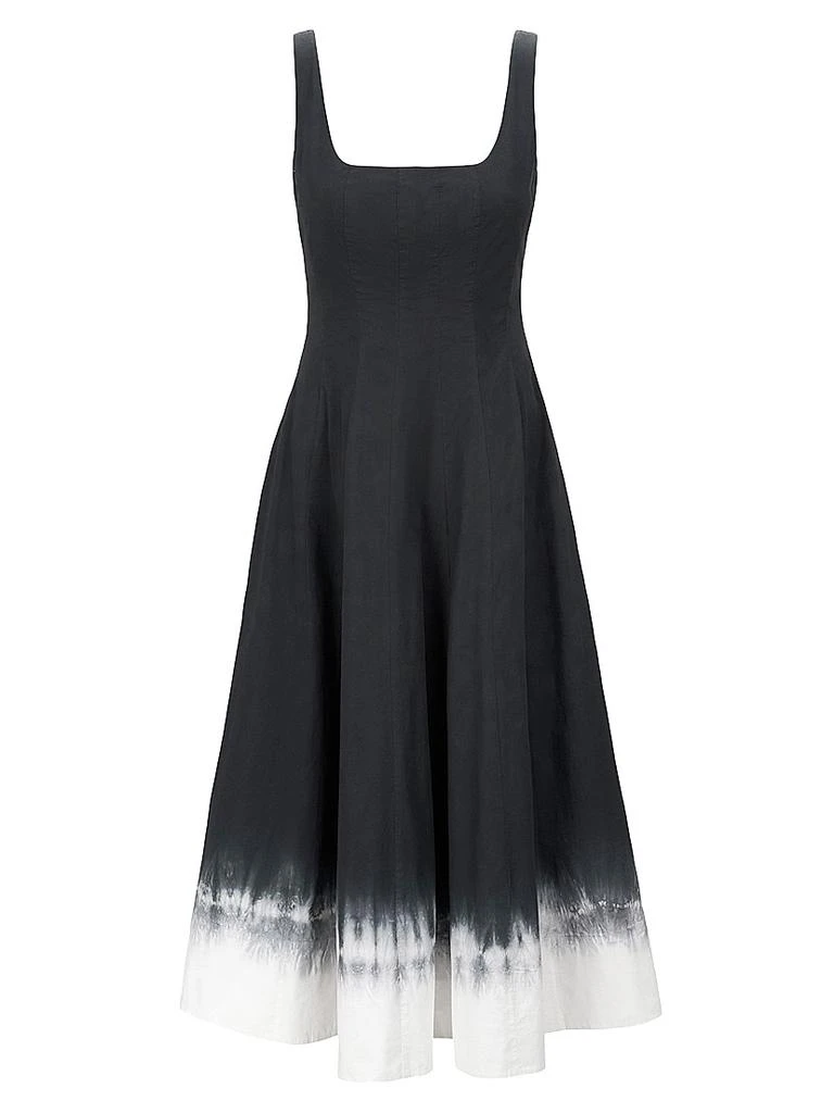 navy blue dress for baby girl STAUD, Wells Dress in Onyx Tie Dye, Size 6 main image 0