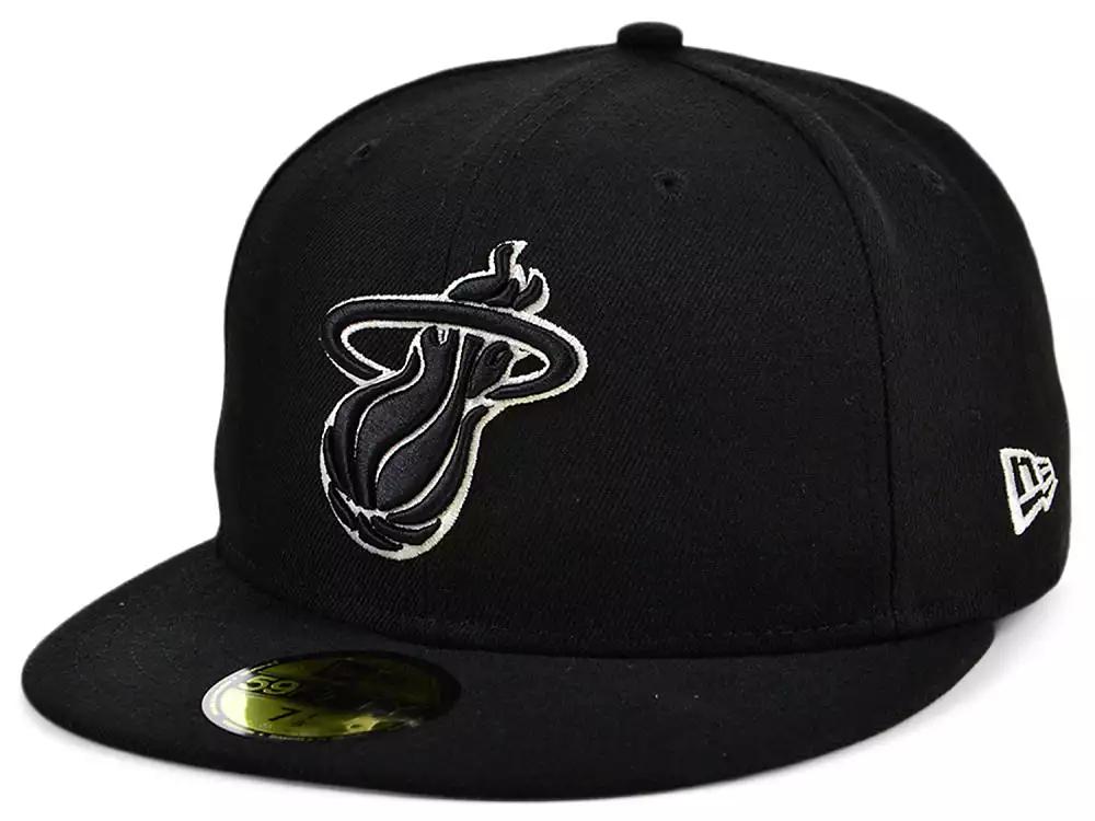 New Era Miami Heat Black White 59FIFTY Cap