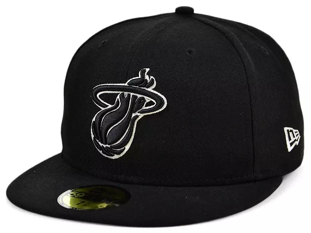 New Era Miami Heat Black White 59FIFTY Cap 1