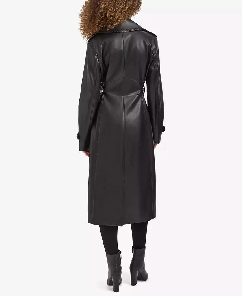 Kenneth Cole Women's Faux Leather Trench Coat 6