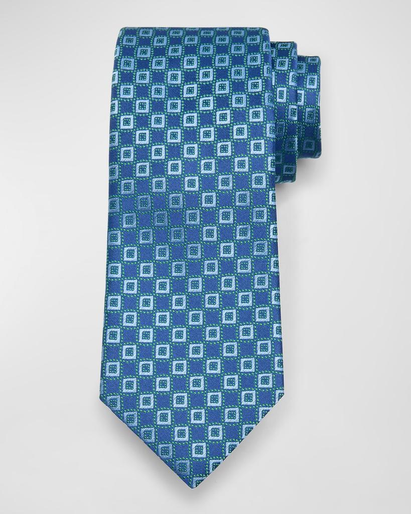 Charvet Men's Silk Micro-Square Jacquard Tie