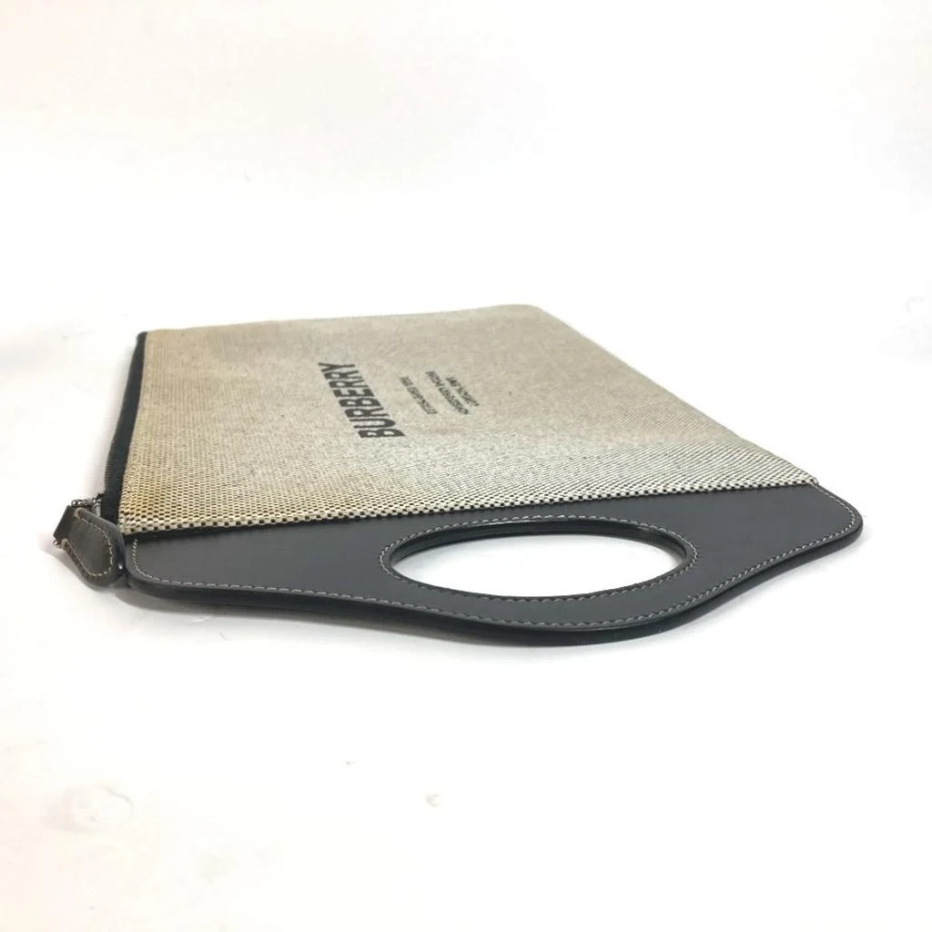 Burberry Canvas Leather Clutch Bag Handbag (Pre-Owned) 4