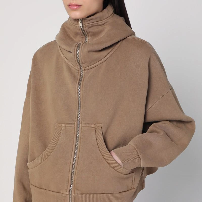 Entire Studios Beige zip-up sweatshirt in cotton 4