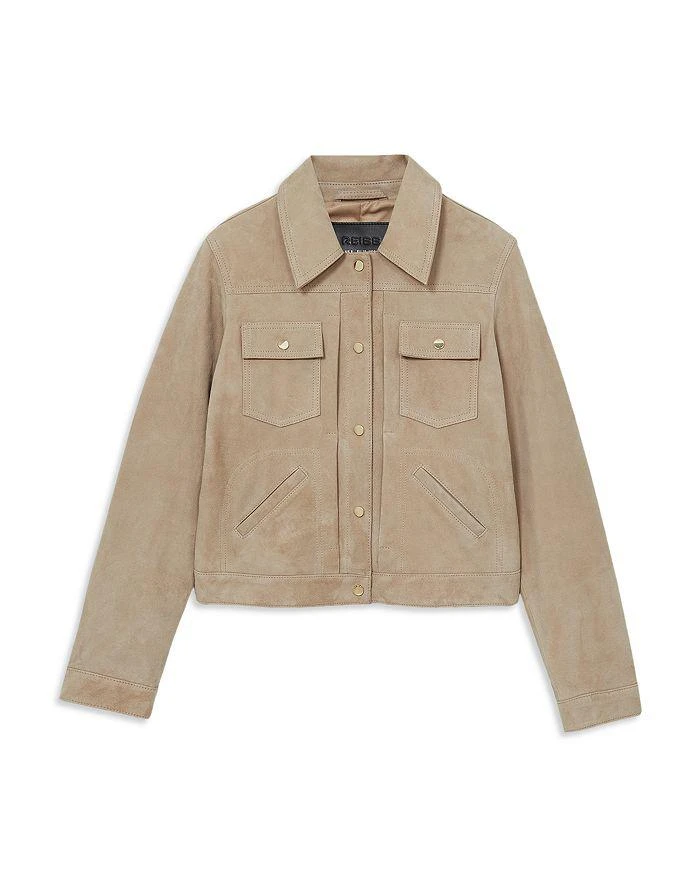 REISS Conor Suede Trucker Jacket 7