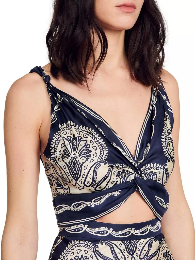 Sandro Patterned Maxi Dress 6