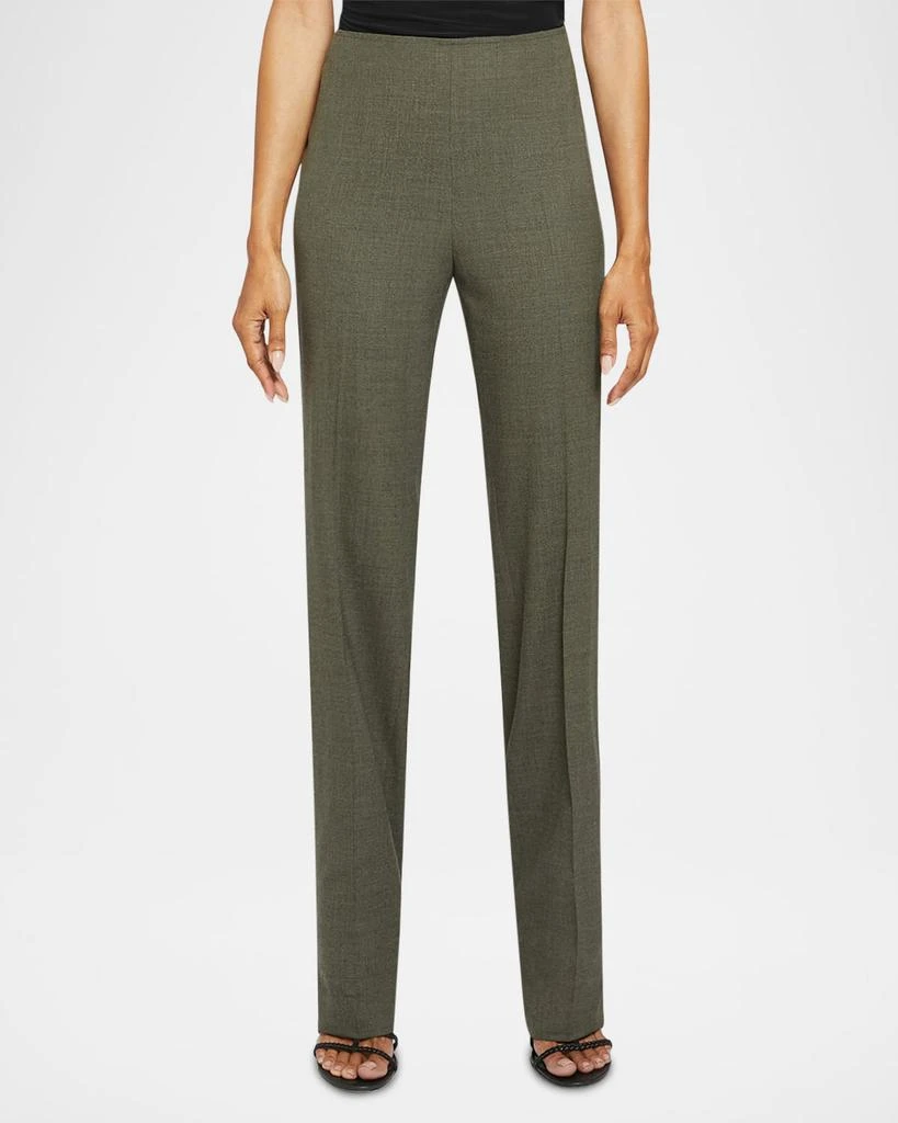 Santorelli Sofia Straight-Leg Stretch Wool Pants 3