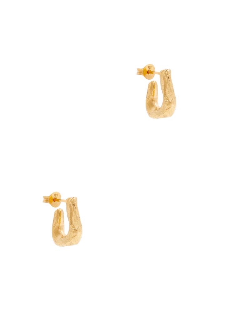 ALIGHIERI The Link Of Wanderlust 24kt gold-plated hoop earrings