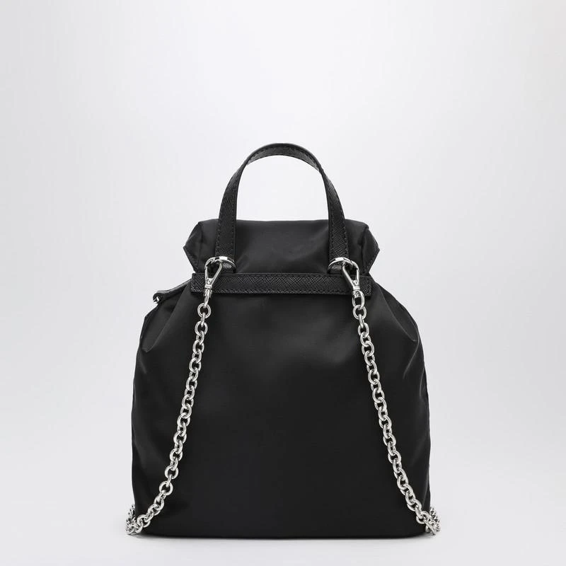 Prada Mini black Re-Nylon backpack with logo 5