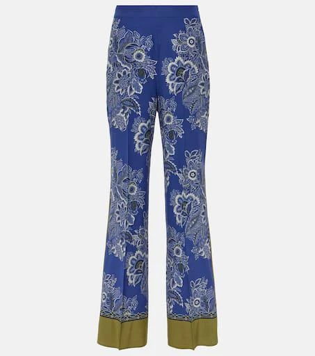 ETRO Paisley high-rise silk wide-leg pants 1