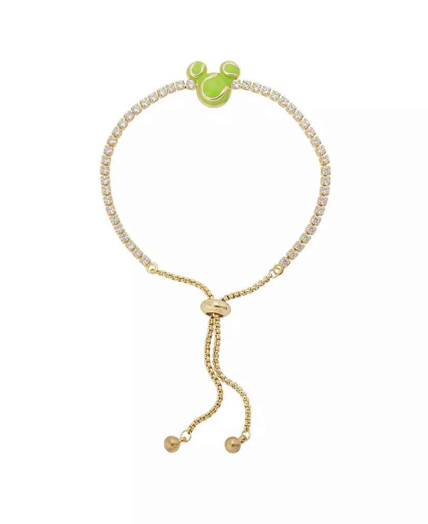 Disney Mickey Mouse Cubic Zirconia Ball Tennis Bolo Bracelet 1
