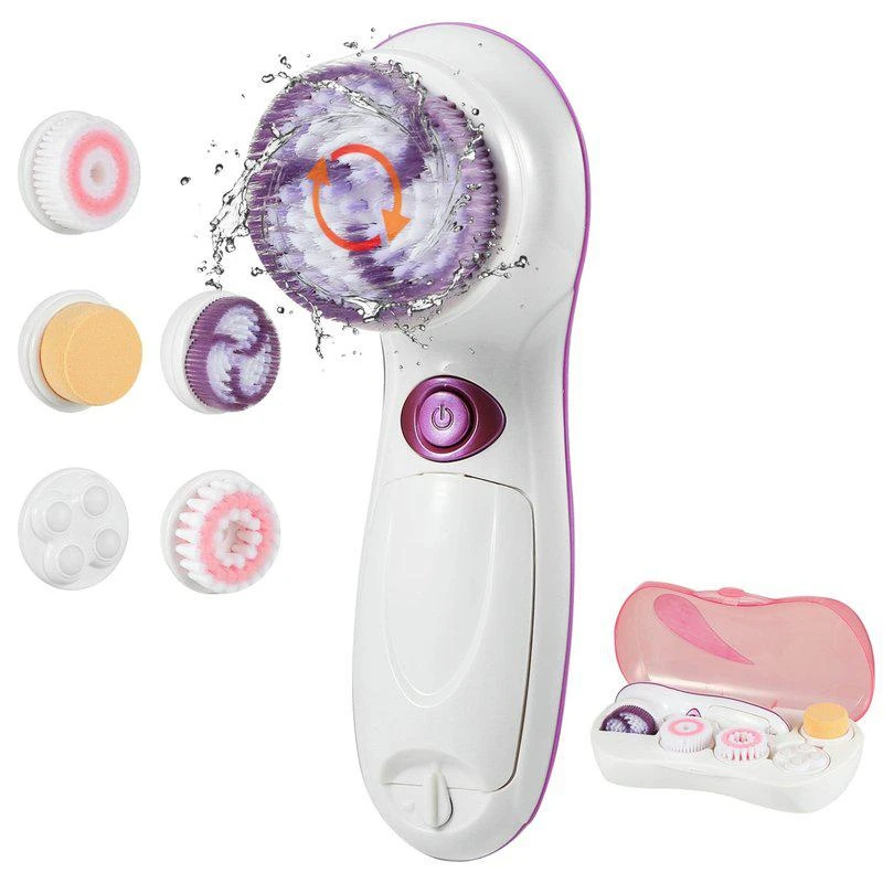 VYSN Multi Functional Electric Cleansing 5 In 1 Face Waterproof Spin Brush For Gentle Exfoliating And O Acne, Blackheads And Dead Skin, Cleansing Face 1