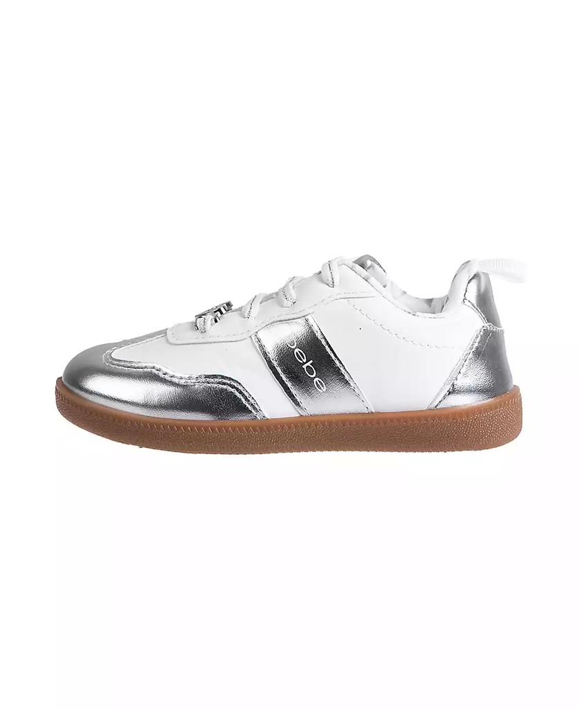 Bebe Toddler Girls Heart Lace Plate and Printed Lining Sneakers